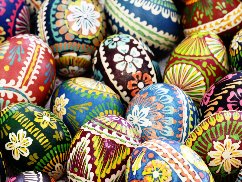 Colored Easter eggs